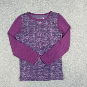 Smartwool Merino 250 Crew Long Sleeve Base Layer Wool Marled Heather Purple XS